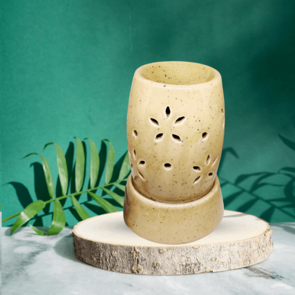 Beige Cup Shape Electric Aroma Diffuser Marble Finish