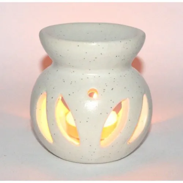 White Marble Finish Tea Light Aroma Diffuser