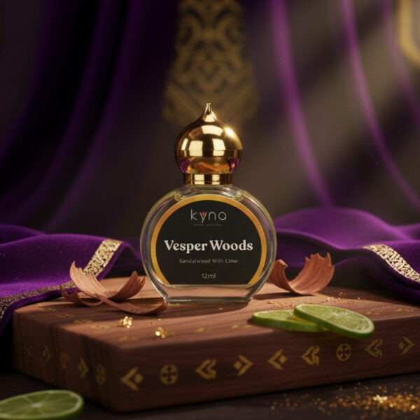 Vesper Wood Attar : Fragrance Of Lily, Lime & Sandal Wood | Roll On Attar