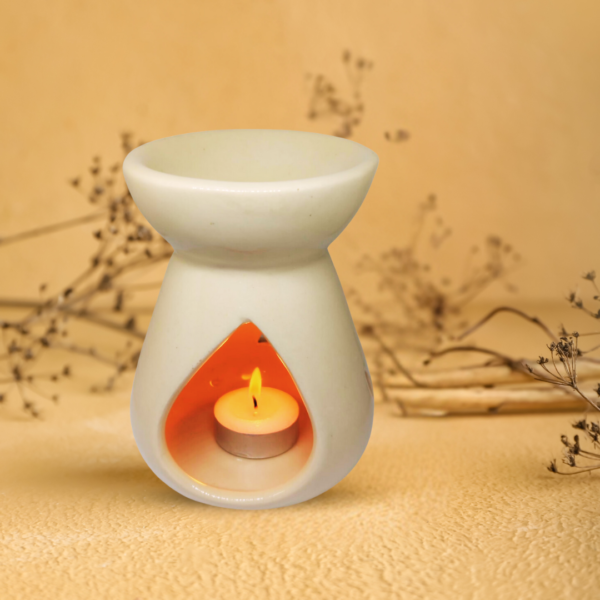 Off White Ceramic Tea Light Aroma Diffuser